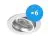 Lot 6x Noxion Encastré Spot Vision MR16 inclinable Aluminium | Diamètre 69mm - GU10 Culot